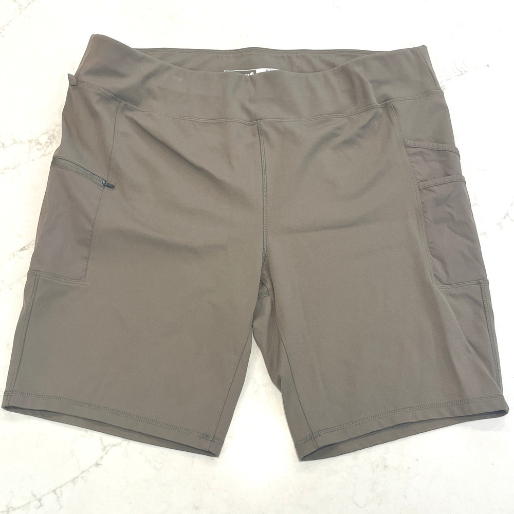 Carhartt Fitted Shorts‎ Womens XXL 20 Brown Nylon Spandex Stretch Utility